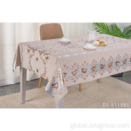 Vinyl Table Cover Promotion Banner White Linen Table Cover Cloth Factory